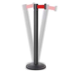Heavy stanchion base provides extreme stability