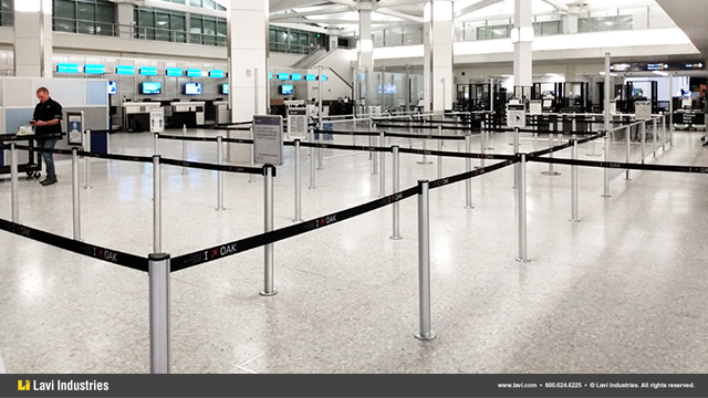 Airport,Government,Barriers,Queuing,Security,Signage,BreakawayBeltStanchions,HingedFramePanels,MagneticBase,Stanchions,SwingGate