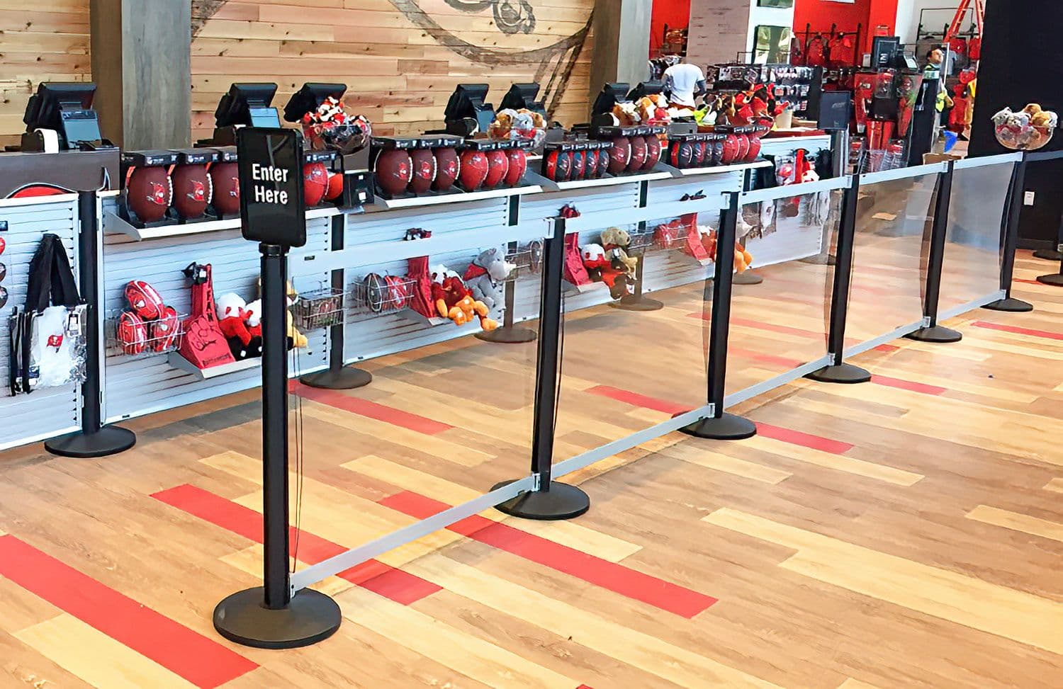 Buccaneers Team Store checkout queue