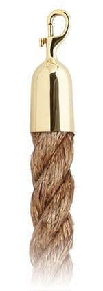 Natural Hemp Barrier Rope with Snap Hooks