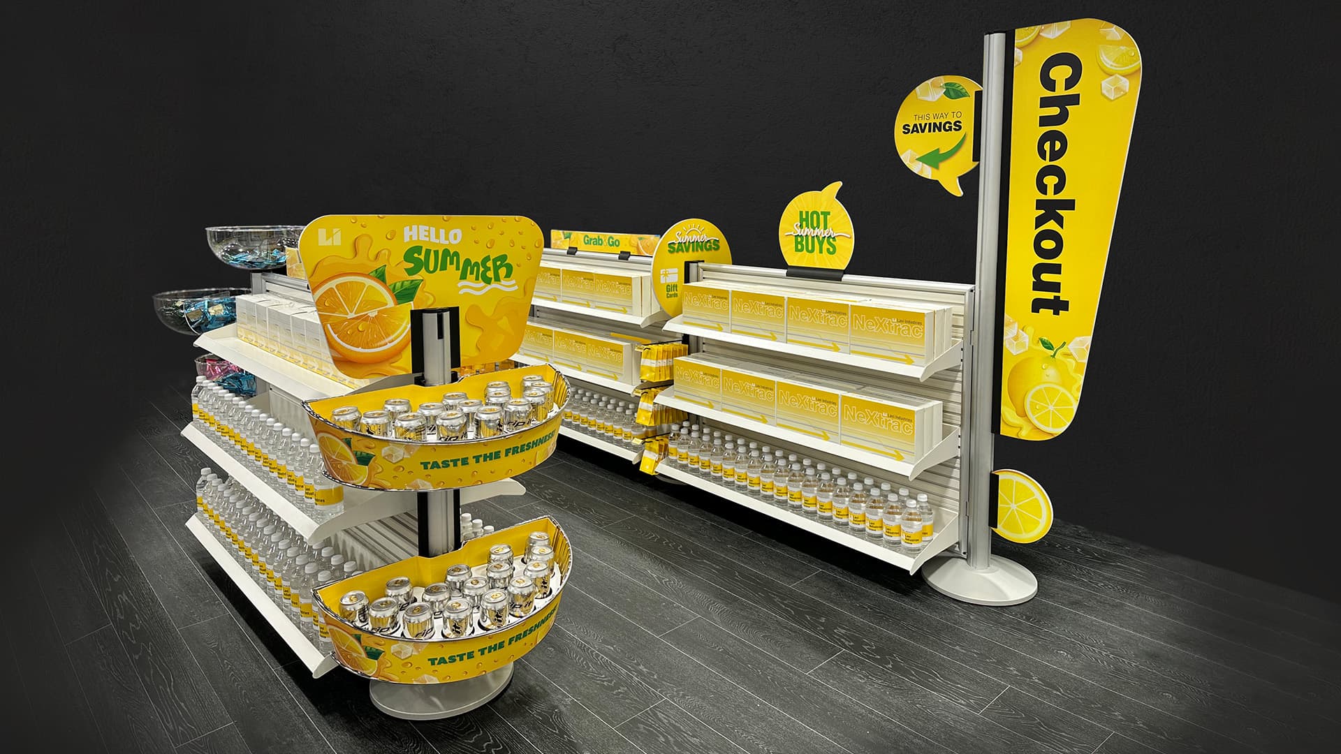 NeXtrac Checkout Queue Lavi Display