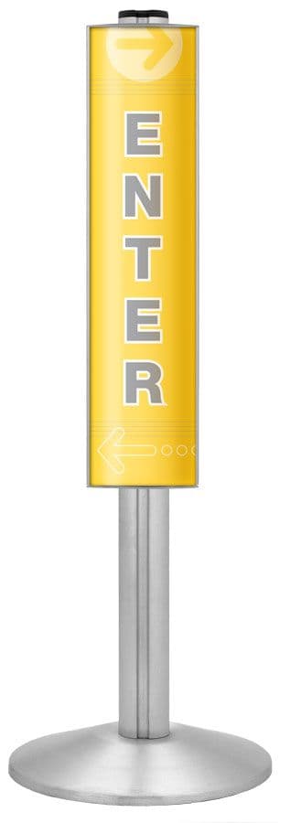 Endcap Sign mounted to a Beltrac Partition Post