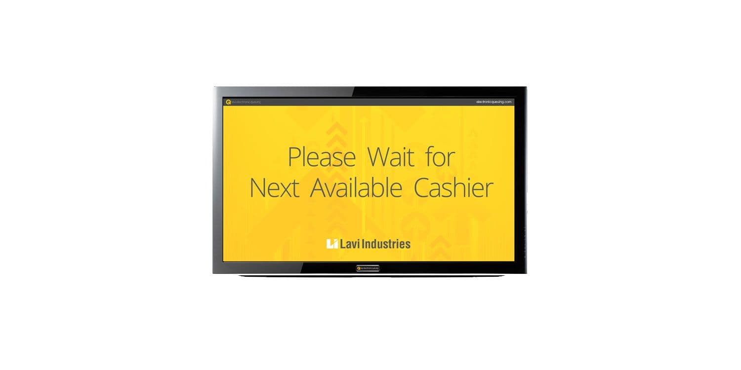 TV display for electronic queue management systems