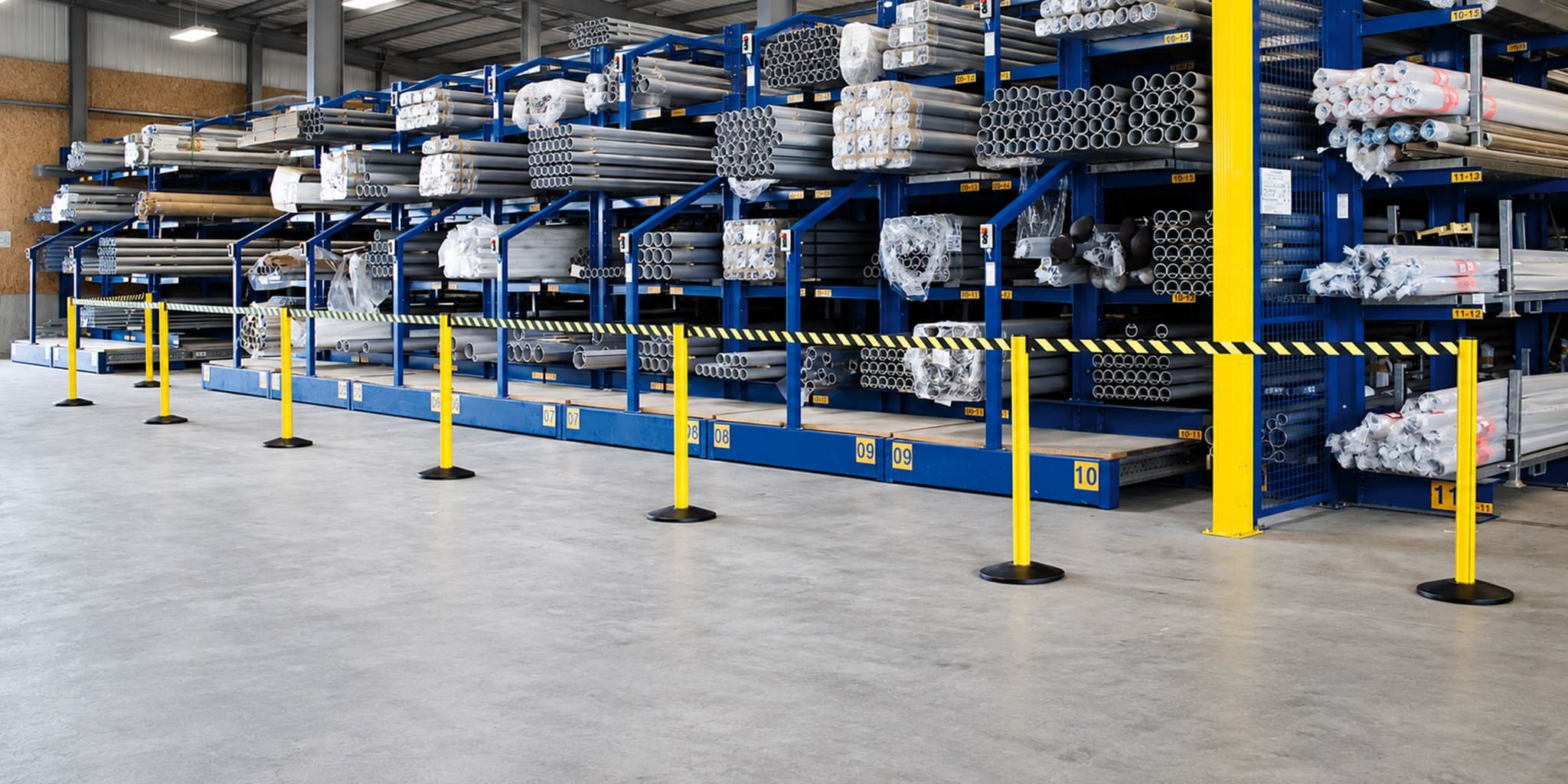 safety security stanchions warehouse