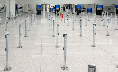 An airport queue renovation and install