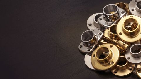 Flanges for mounting architectural railing systems