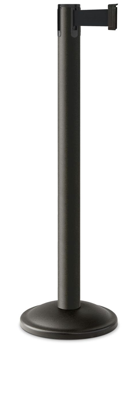 Basic black stanchion with retractable belt
