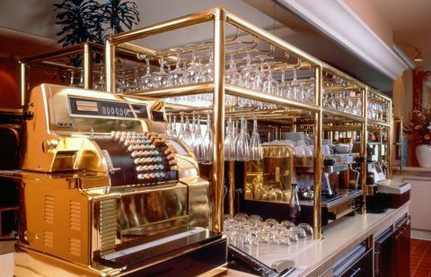 Brass bar railing system using flush tubing and fittings