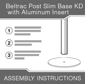 Beltrac Post Slim Base KD with Aluminum Insert