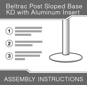 Beltrac Post Sloped Base KD with Aluminum Insert