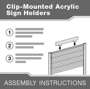 Clip-Mounted Acrylic Sign Holders