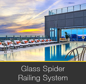 Glass Spider Railing System Square