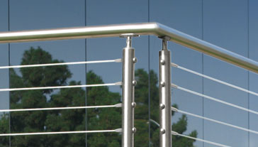 Top Rail Tubing and Fittings for C.A.T. Cable Railing System