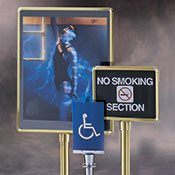 stanchion signage