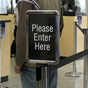 stanchion signage