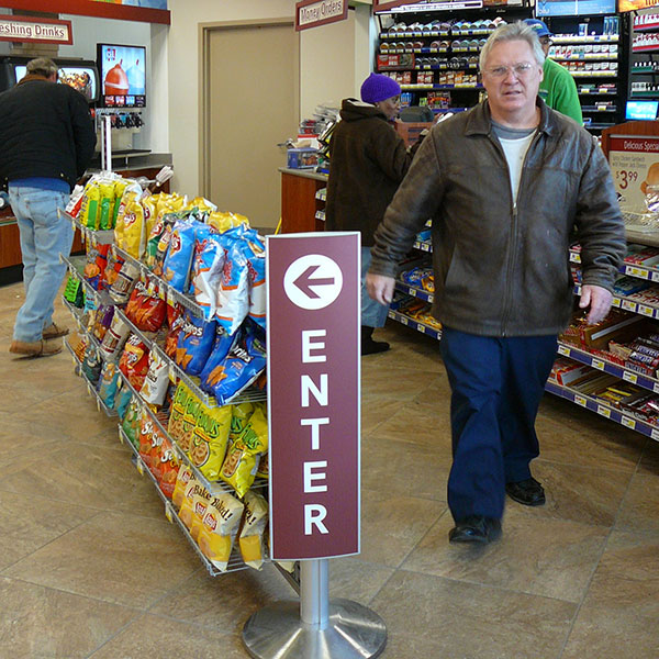 Retail Queue Entrance Signage