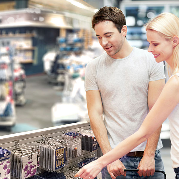 Shopping in a checkout queue