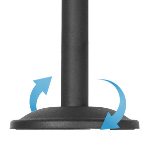 Non-marking stanchion feet provide airflow and protect floors