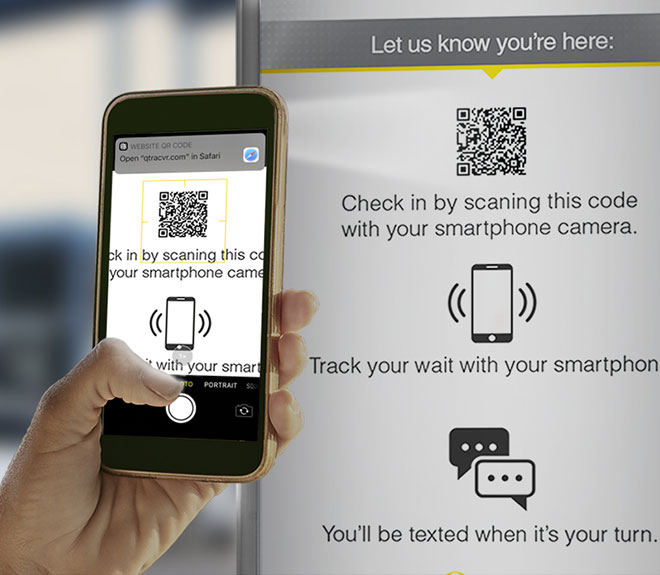 Phone scan QR code