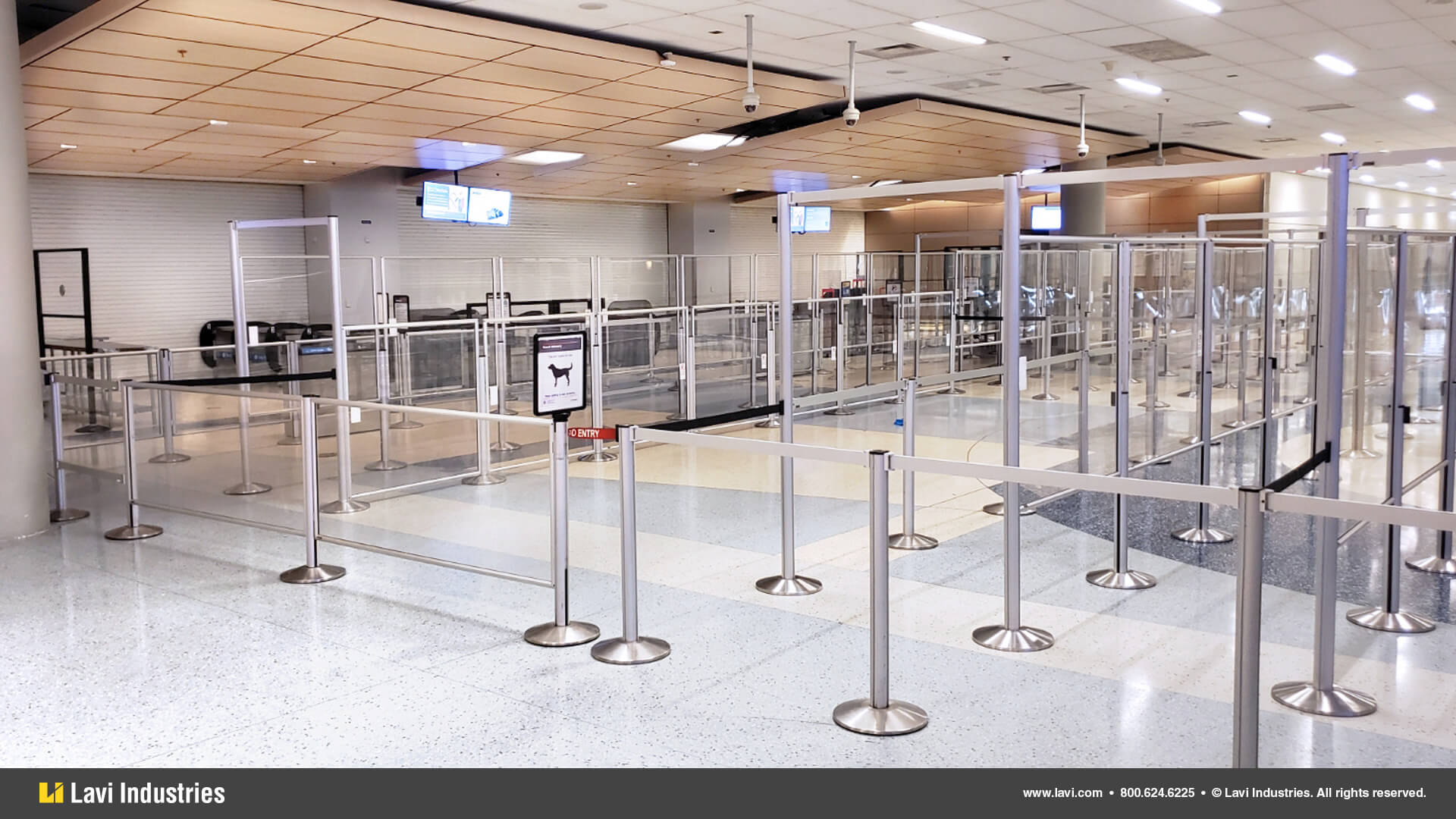 Airport,Government,Barriers,Queuing,SocialDistancing,Directrac,RigidRail,Stanchions,QueueGuard