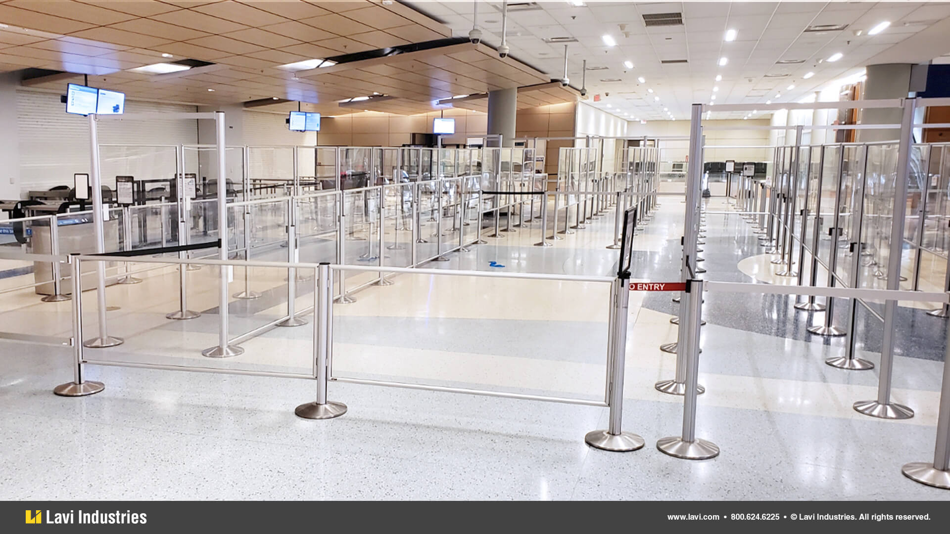 Airport,Government,Barriers,Queuing,SocialDistancing,Directrac,RigidRail,Stanchions,QueueGuard