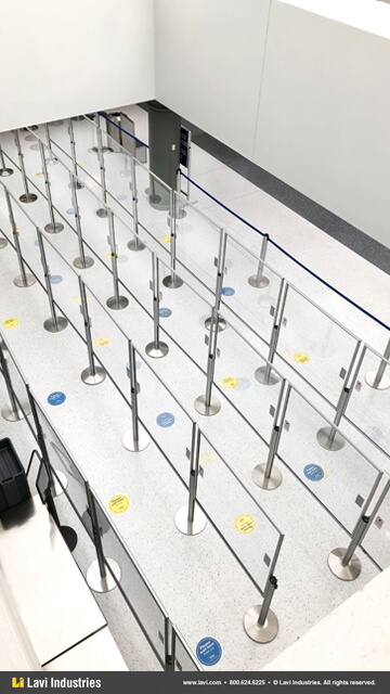 Airport,Government,Barriers,Queuing,Security,SocialDistancing,Stanchions,QueueGuard
