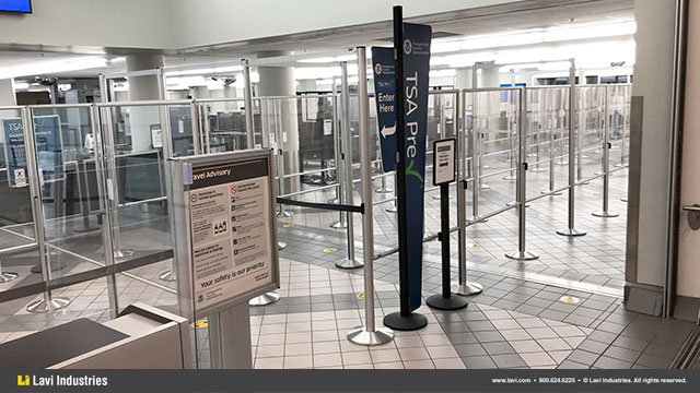 Airport,Government,Barriers,Queuing,Security,Signage,SocialDistancing,Banners,Directrac,QueueGuard,RigidRail,Stanchions