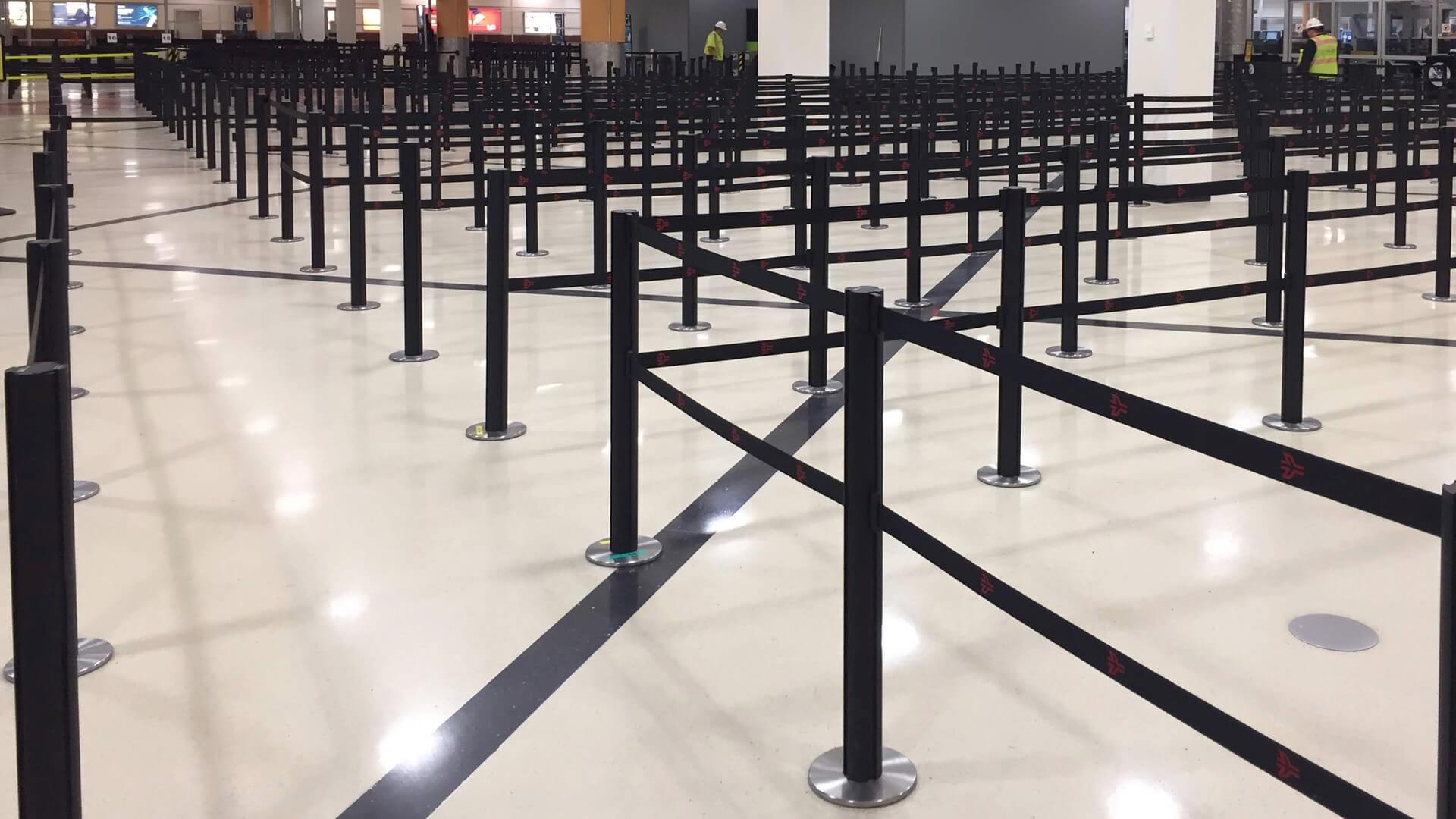 Airport,Queuing,Stanchions,MagneticBase,Double-Belt