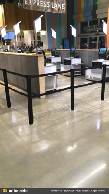 Retail,Queuing,Double-Belt,Stanchions,CoreMounted