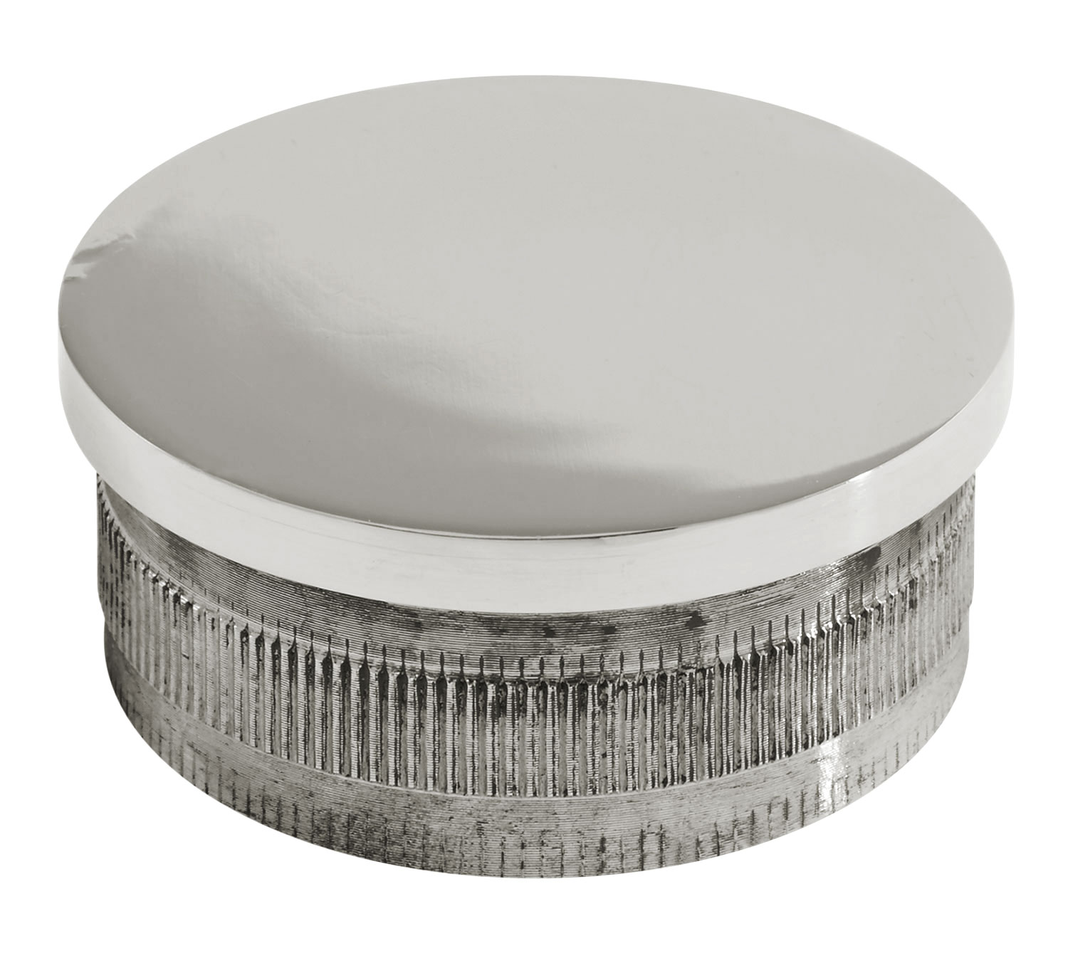 Tapa de Extremo de Moleteado para Tubo de 4,24 cm