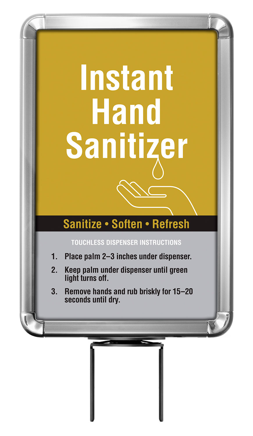Sign Frame with Hand Sanitizer Graphic