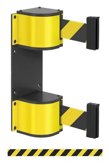 Double-Belt Retractable Safety Barrier
