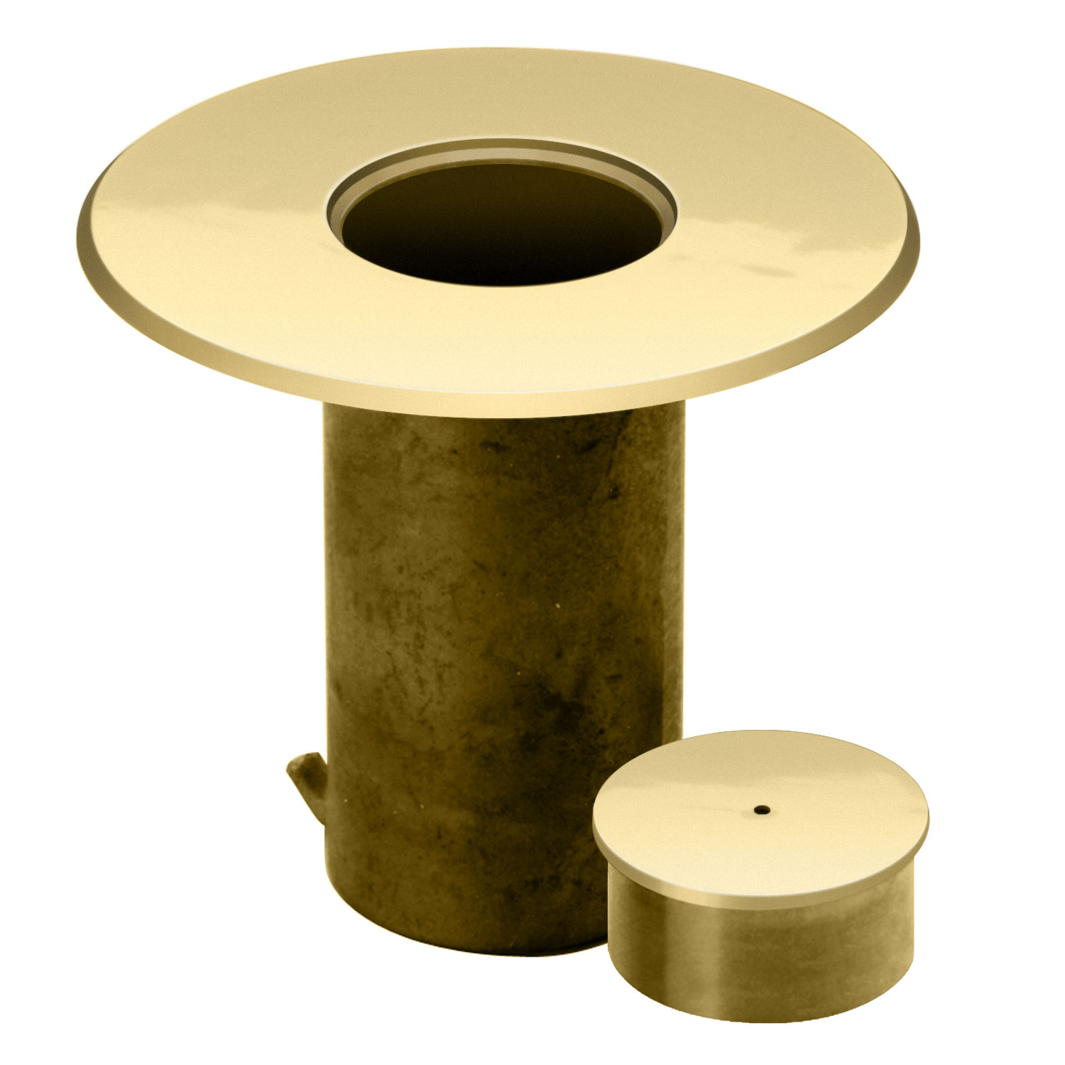 Receptáculo de Piso con Tapa, 1.5” Borde