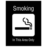 Smoking In This Area Only Sign Graphic
