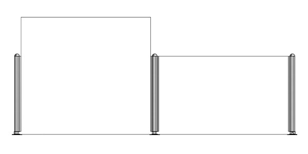 24-inch Tall Divider Post