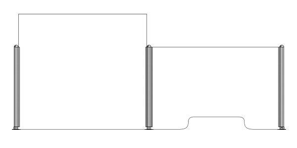 30-inch Tall Divider Post