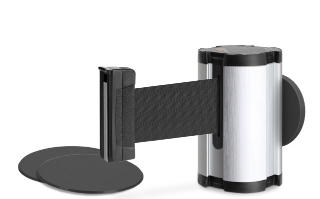 Glass Mount Retractable Belt Safety Barrier