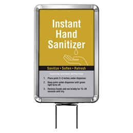 Sign Frame with Hand Sanitizer Graphic