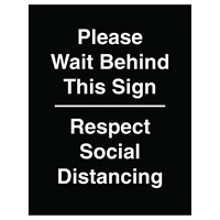 Wait Here Social Distance