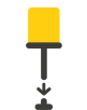 A yellow panel being mounted on a pole mount.